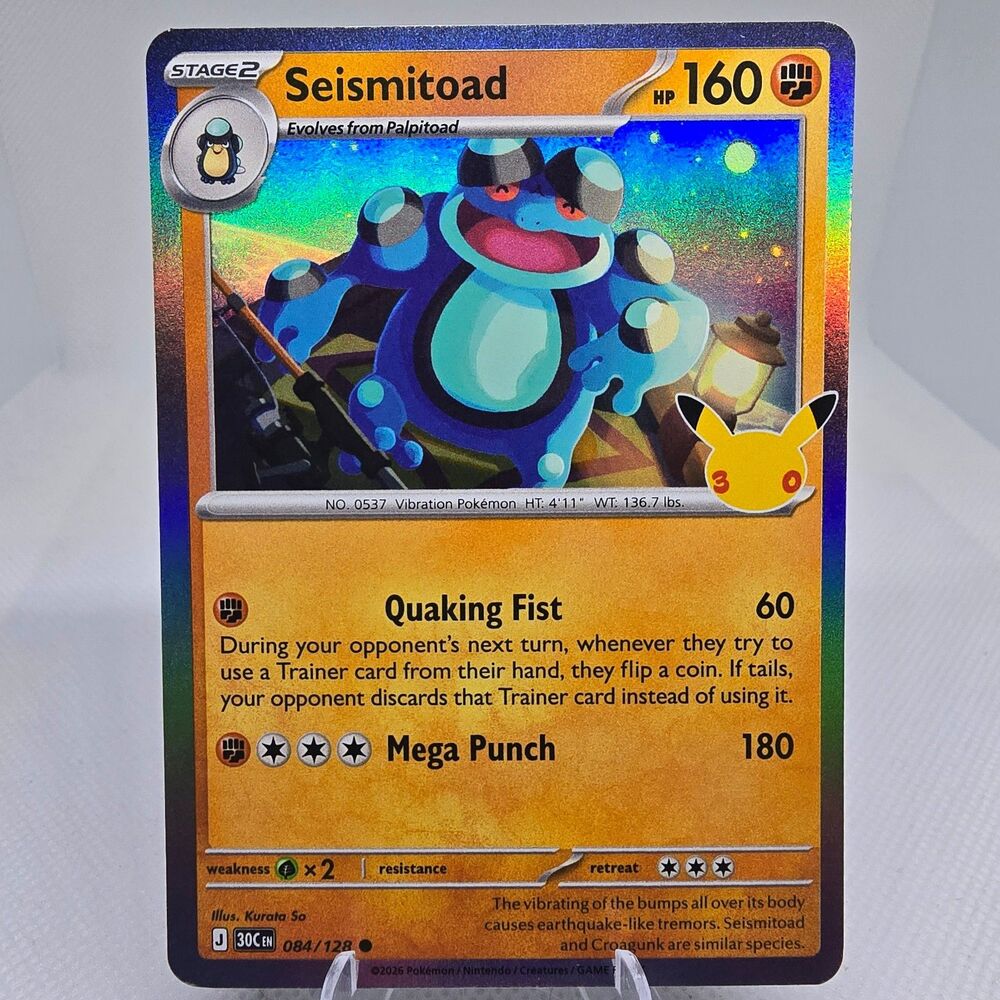 Seismitoad #84 Pokemon 30th Celebration